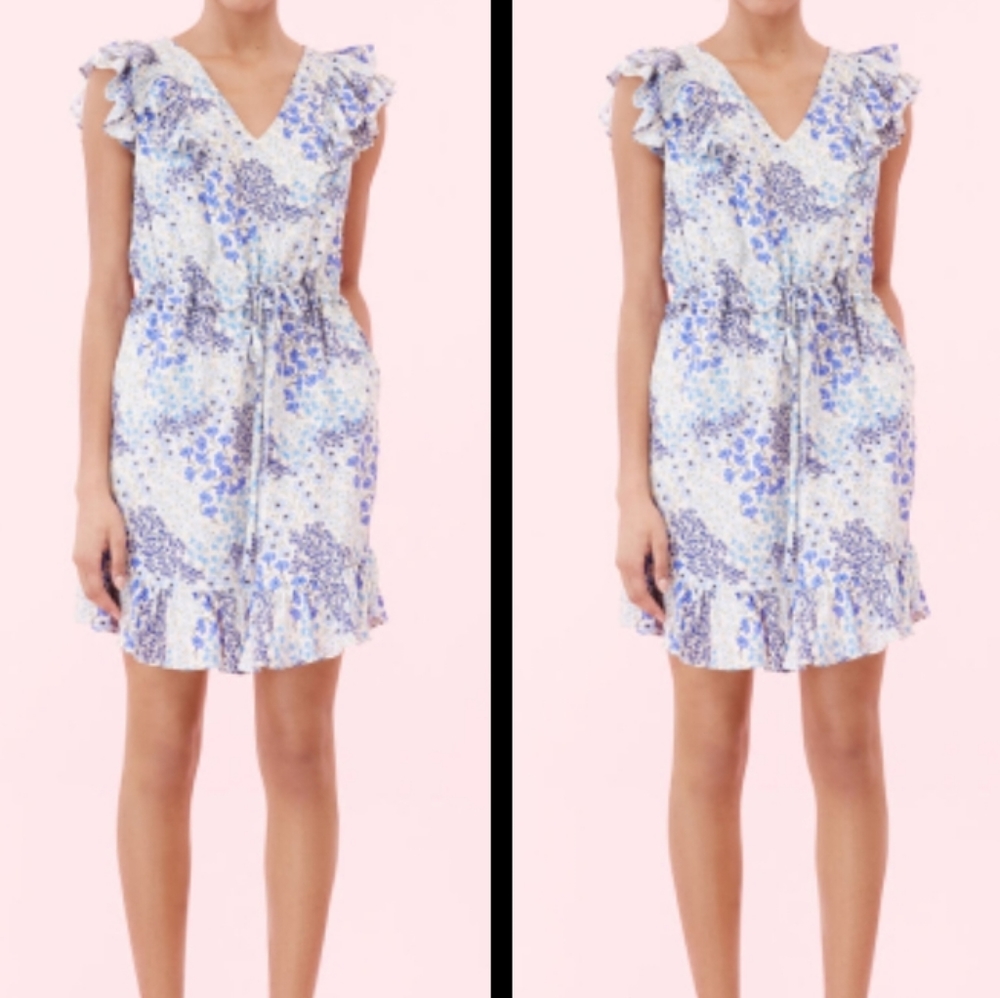 Rebecca Taylor Ava Floral V-neck Dress
